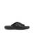 Prada Prada Leather Slides With Logo Black