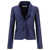 F.IT Satin single-breasted blazer Blue