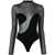 NENSI DOJAKA Asymmetric line bodysuit Black