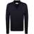 John Smedley Merino wool "Tapton" half-zip sweater Blue