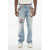 DSQUARED2 Roadie Fit Denims With Suede Fringes And Patches 22Cm Light Blue