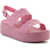 Crocs Brooklyn Woven Low Wedge Rosette Pink