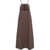 Otto d ame Midi dress with crochet embroidery Brown