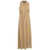 Kaos Linen dress with waist belt Brown