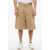 Fendi Textile Paper Shorts With Belt Loops Beige