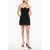 MONOT Solid Color Mini Dress With Back Zip Black
