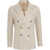 Tagliatore Double-breasted blaser in linen blend Beige