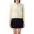 MARINE SERRE Marine Serre Moon Jacquard Knit Fitted Cardigan WHITE