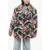 Maison Margiela Mm4 Double-Breasted Over Jacket With Floral Motif Multicolor