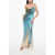SLEEP NO MORE Satin A-Line Dress With Slit Multicolor