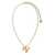 Versace Versace Logo Plaque Necklace GREY