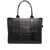 Marc Jacobs 'The Large Tote Bag' Black Shoulder Bag With Logo Lettering In Leather Woman Black
