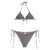 Venuja Grey Bikini With Triangle Design And All-Over Stud Decorations In Tech Fabric Womsn GREY