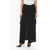 Pinko Solid Color Gulp Cargo Skirt With Frontal Split And Visible Black
