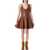 JW Anderson JW Anderson Circle-Shirt Leather Mini Dress Brown