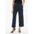 Department Five Solid Color Stretch Cotton Pants With Belt Loops Blue