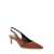 PLAIN 'Luisa' Brown Slingback Pumps With Low Heel In Suede Woman BROWN