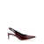 PLAIN 'Luisa' Bordeaux Slingback Pumps With Low Heel In Patent Leather Woman Red