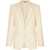Dolce & Gabbana Taormina Unlined Linen Blend Blazer With Peak Lapel White