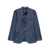 CORNELIANI Corneliani Indigo Blue Linen Blended Single Breasted Blazer BLUE