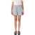 Ganni Ganni Candy-Striped Elasticated Shorts LIGHT BLUE STRIPED
