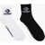 Converse Set Of 2 Pairs Of Bicolor Socks With Contrasting Logo Black & White
