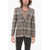 CORNELIANI Cc Collection Silk Refined Blazer With Check Pattern Multicolor