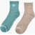 Converse Set 2 Pairs Of Stretch Fabric Socks With Multicolor Details Beige