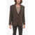 CORNELIANI Cc Collection Geometric Motif Blazer With Flap Pockets Brown