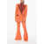 HEBE STUDIO Wool Blend Bianca Suit With Falred Fit Pants Orange