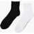 Converse Set Of 2 Solid Color Socks With Contrasting Logo Black & White