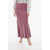 Max Mara Studio Linen Blend Goyali Skirt With Slit Burgundy