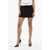 DSQUARED2 Solid Color Miniskirt With Leather Belt Black