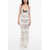 DSQUARED2 Deep Neckline Crochet Maxi Dress White