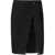 DSQUARED2 Virgin Wool Miniskirt With Side Split And Lace Black