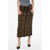 DSQUARED2 Tartan Motif Longuette Wool Skirt With Size Zips Brown