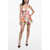 DSQUARED2 Printed Mini Dress With Mesh Details Multicolor