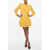DSQUARED2 Flared Dress With Frill And Tie Neck Yellow