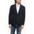 CORNELIANI Cc Collection Fulltime Blended Wool Blazer With Fuzzy Motif Midnight Blue