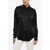 DSQUARED2 Solid Color Satin Blouse With Jewels Back Black