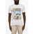DSQUARED2 Cotton Crew-Neck T-Shirt With Frontal Maxi Print White