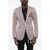 DSQUARED2 Striped 2 Button Blazer With Flap Pockets Pink