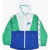 Nike Rip Stop Check Color Block Windbreaker With Hood White