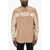 DSQUARED2 Satin Shirt With Contrast Print Beige