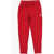 Nike Air Jordan Solid Color Brooklyn Joggers With Drawstring Wais Red