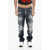 DSQUARED2 Double Fabric Distressed Jeans Blue