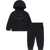 Nike Solid Color Sweatshirt And Joggers Set With Tone On Tone Log Black
