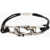 Alexander McQueen Rope Loop Bracelet With Brass Detail Black