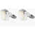 CORNELIANI Brass Cufflinks With Pearled Detail White