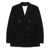 Golden Goose Black Double-Breasted Jacket With Peak Lapels In Virgin Wool Man Black